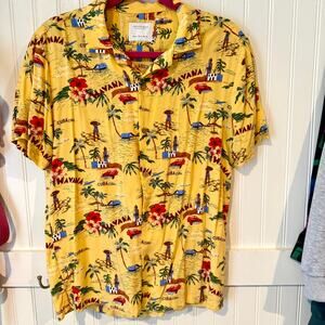 Cactus Man Ricky Singh Tropical HawaiianThemed Shirt Size Medium